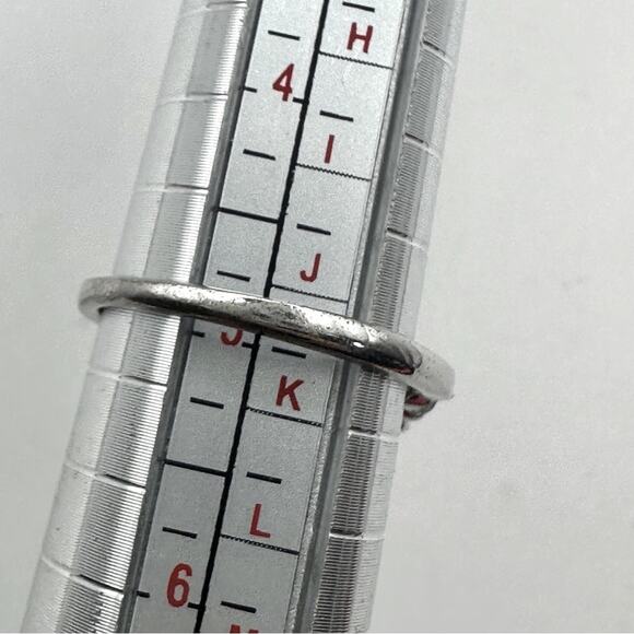 Avon Sterling Silver Opal Stacking Ring Size 5 Vintage Retro Casual Preppy - Picture 6 of 11